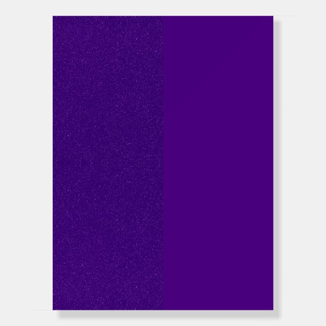 Split Glitter & Matte Purple Foam Board (Custom) (Front)