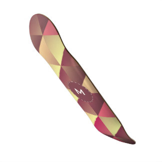 Split gradient squares skateboard deck