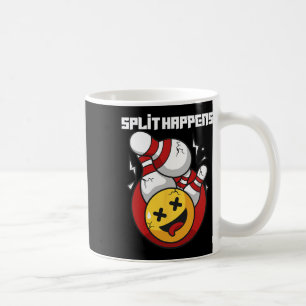Split Happens Funny Bowling Bowler Coffee Mug