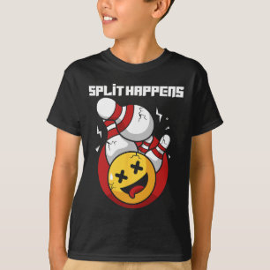 Split Happens Funny Bowling Bowler T-Shirt