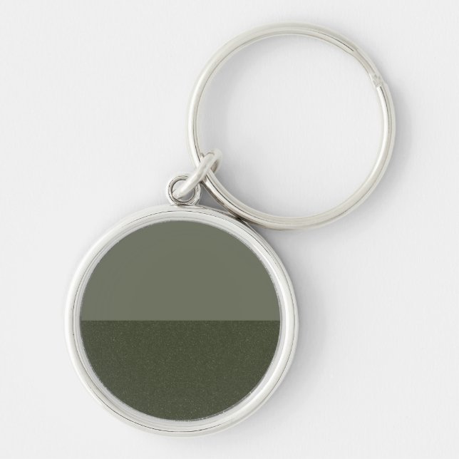 Split Horizon Moss Green Keychain – Customizable (Front)
