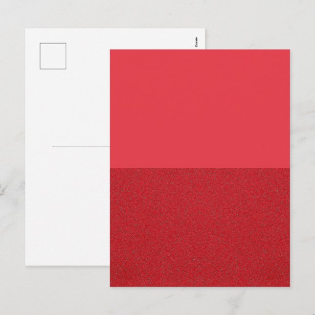 Split-Horizontal Tomato Red Postcard – Customize (Front/Back)