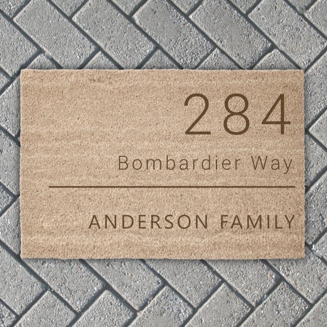 Split House Number Address Family Name  Fiber Doormat (Creator Uploaded)