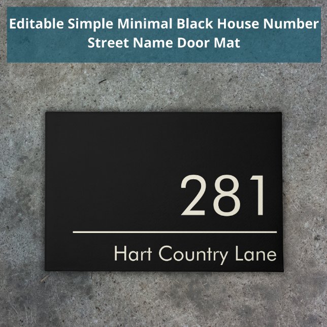 Split House Number Address Personalised Front  Doormat (Creator Uploaded)