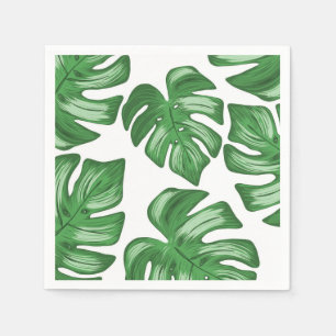 Split Leaf Philodendron Tropical Paper Napkins