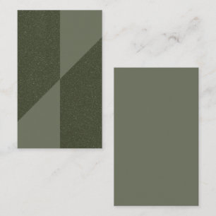 Split Modern Moss Green Business Card – Customize