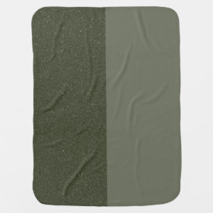 Split Moss Green Baby Blanket – Customizable