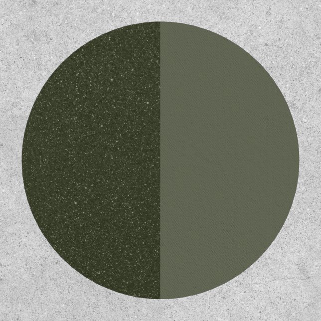Split Moss Green Circle Patch – Customizable (Front)