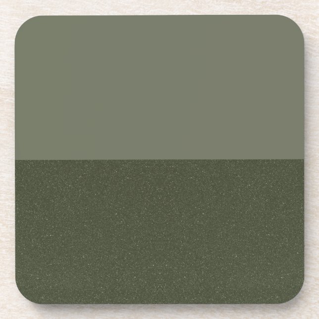 Split Moss Green Coaster – Custom Design (Front)