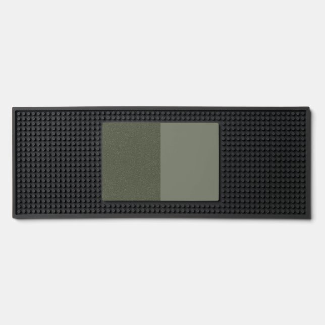 Split Moss Green Custom Bar Mat – Customizable (Front)
