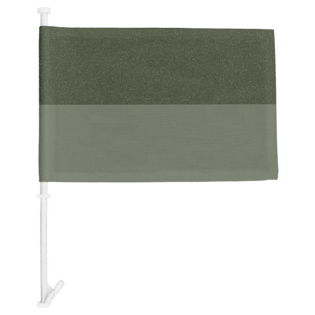 Split Moss Green Custom Car Flag (Front)