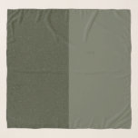 Split Moss Green Custom Chiffon Scarf<br><div class="desc">Designed for visual impact and subtle storytelling, this split-tone chiffon scarf features a clean vertical division: solid moss green on one side and a textured noise effect on the other. The result? A modern, earthy palette that speaks both of balance and quiet elegance. Perfect for customization, this scarf is ready...</div>