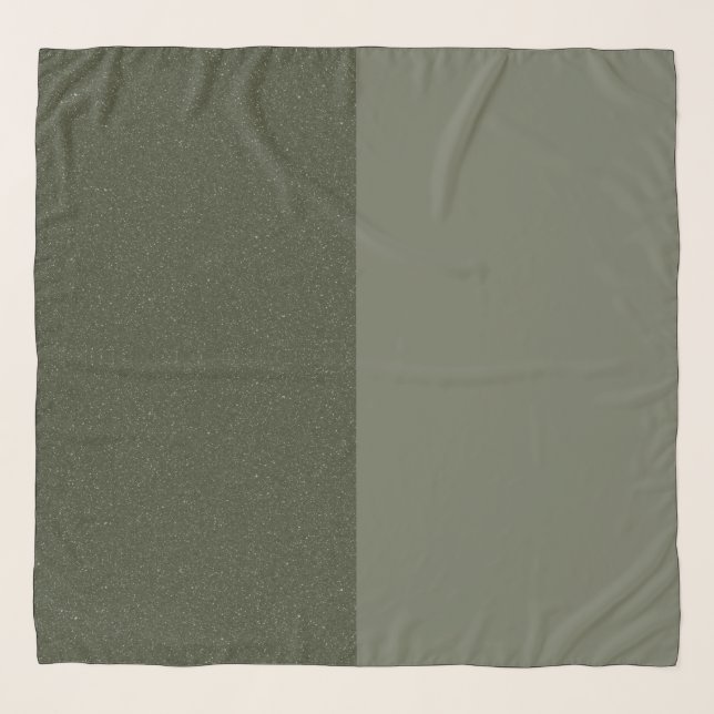 Split Moss Green Custom Chiffon Scarf (Front)