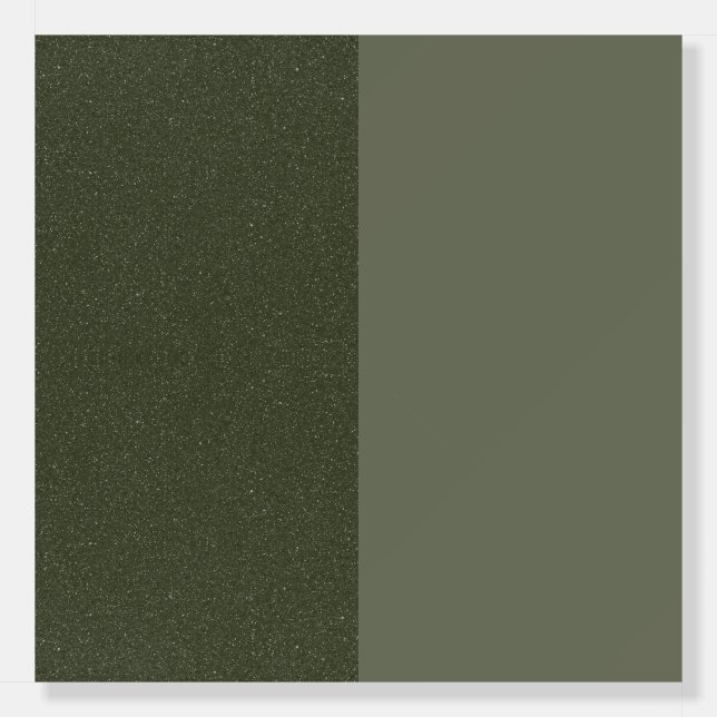 Split Moss Green Custom Foam Board (Front)