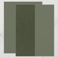 Split Moss Green Custom Invitation