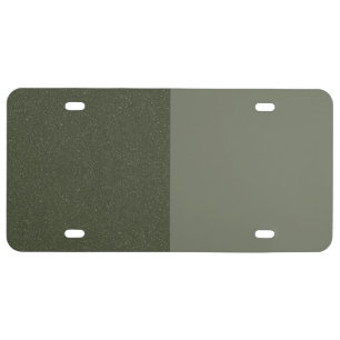 Split Moss Green Custom License Plate