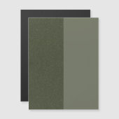 Split Moss Green Custom Magnetic Card (Front/Back)