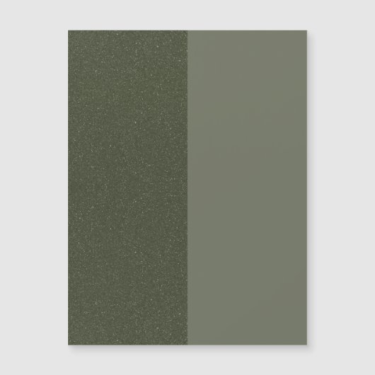 Split Moss Green Custom Magnetic Card (Front)