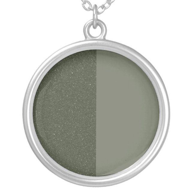 Split Moss Green Custom Necklace (Front)