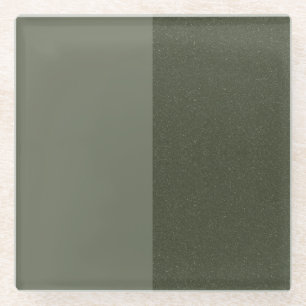Split Moss Green Drink Coaster – Custom Design