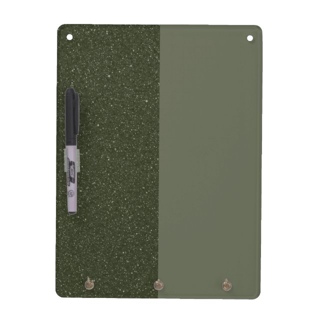 Split Moss Green Dry Erase Board – Customizable (Front)