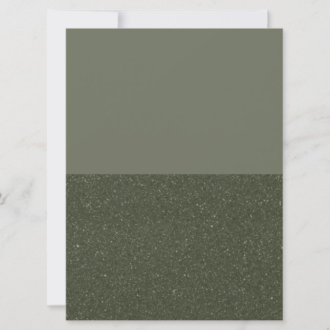 Split Moss Green Flat Card – Textured Bottom (Front)