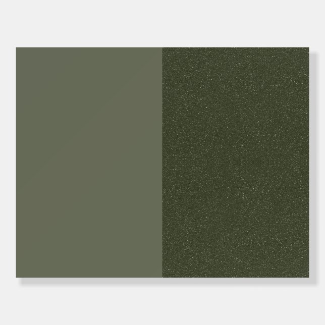 Split Moss Green Foam Board Display – Customizable (Front)