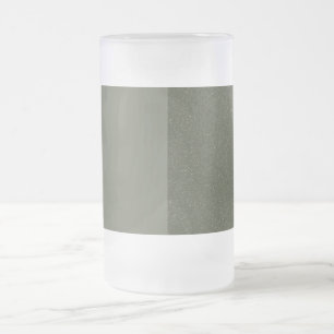 Split Moss Green Frosted Beer Mug – Customizable
