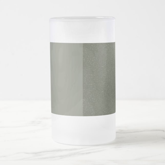 Split Moss Green Frosted Beer Mug – Customizable (Center)