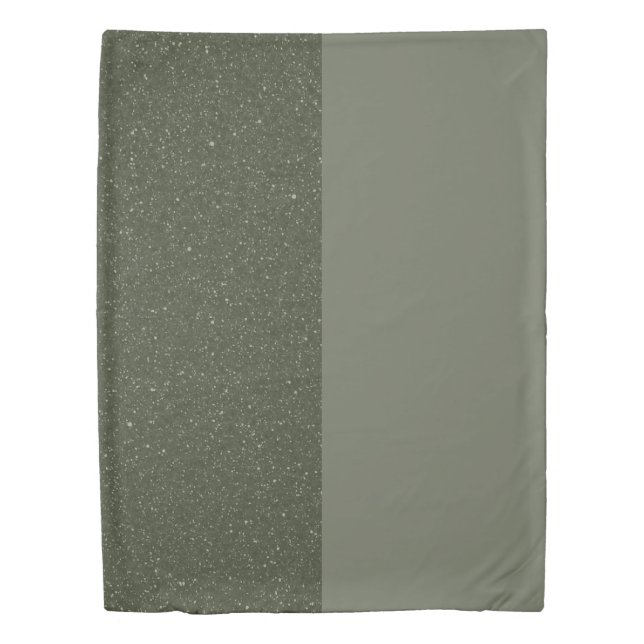 Split Moss Green Glitter Duvet Cover – Customize (Front)