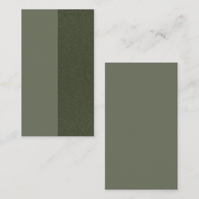 Split Moss Green Glitter Referral Card – Customize (Front/Back)