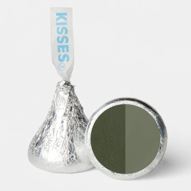 Split Moss Green Hershey's Candy Favors Stickers (Front)