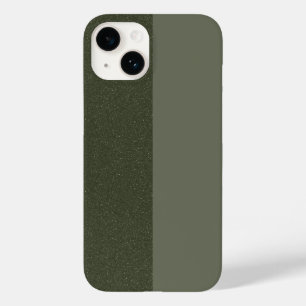 Split Moss Green iPhone 14 Case – Customizable