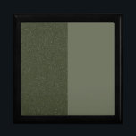 Split Moss Green Keepsake Jewelry Box – Customize<br><div class="desc">This customizable jewelry box showcases a bold yet refined split design: one half in classic moss green, the other with a textured noise effect that adds depth and visual contrast. It’s a statement in minimalism and texture — subtle, tactile, and striking in its balance. Designed for events that call for...</div>