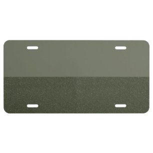 Split Moss Green License Plate