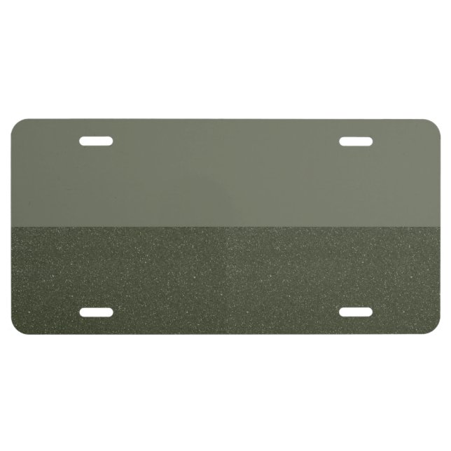 Split Moss Green License Plate (Front)