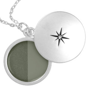 Split Moss Green Locket Necklace – Custom