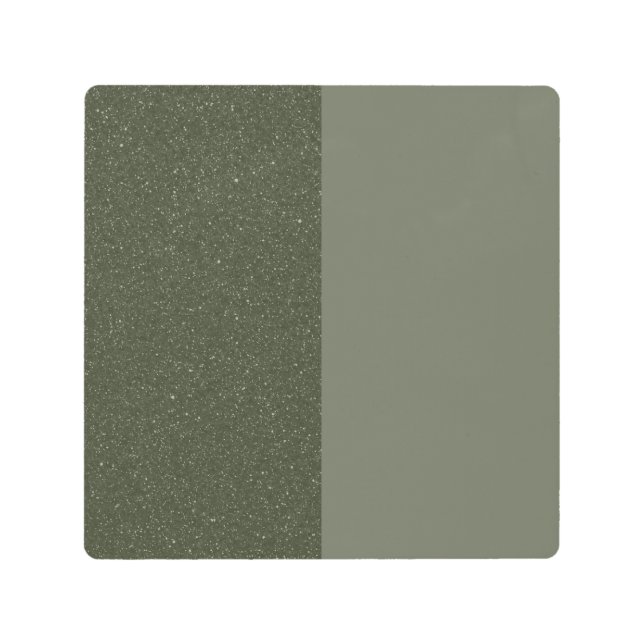 Split Moss Green Metal Wall Art Panel – Customize (Front)