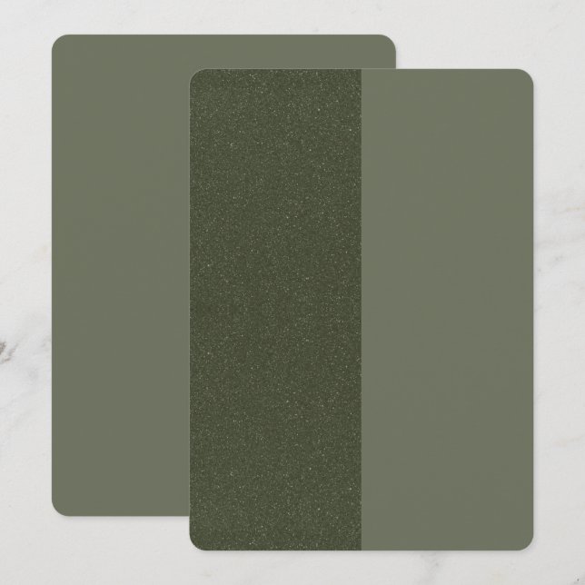 Split Moss Green Modern Save The Date – Customize (Front/Back)