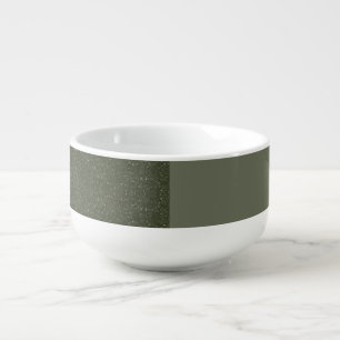 Split Moss Green Modern Soup Mug – Customizable