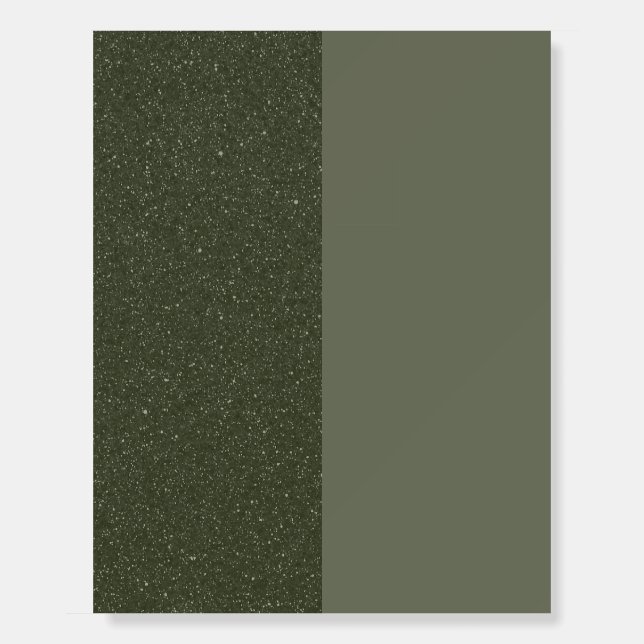 Split Moss Green & Noise Custom Foam Board (Front)