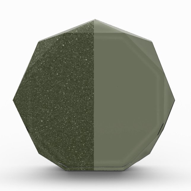 Split Moss Green Octagon Photo Block (Front)