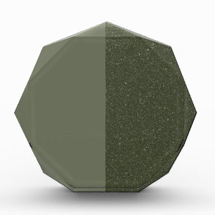 Split Moss Green Octagon Photo Block