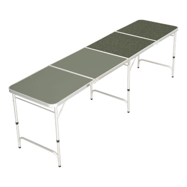 Split Moss Green Party Pong Table – Customizable (Angled)