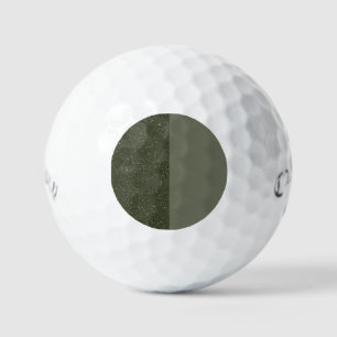 Split Moss Green Pattern Golf Ball – Customizable