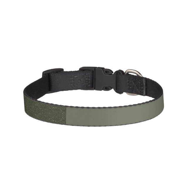Split Moss Green Pet Collar – Textured + Plain (Front)