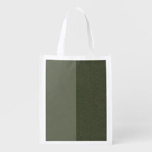 Split Moss Green Reusable Tote – Customizable