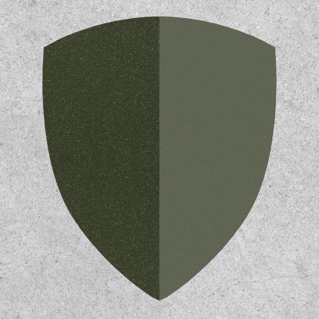 Split Moss Green Shield Patch – Customizable (Front)