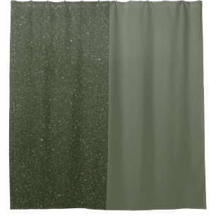 Split Moss Green Shower Curtain – Customizable