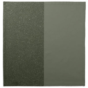 Split Moss Green & Speckled Cloth Napkins